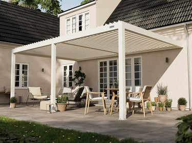 pergola-bioclimatica-pergolux-adosada-a-muro-sundream-s2-blanco-4x6
