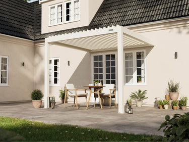 pergola-bioclimatica-pergolux-adosada-a-muro-sundream-s2-blanco-3x3