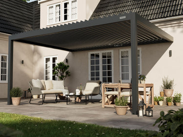 pergola-bioclimatica-pergolux-adosada-a-muro-sundream-s2-gris-antracita-4x5