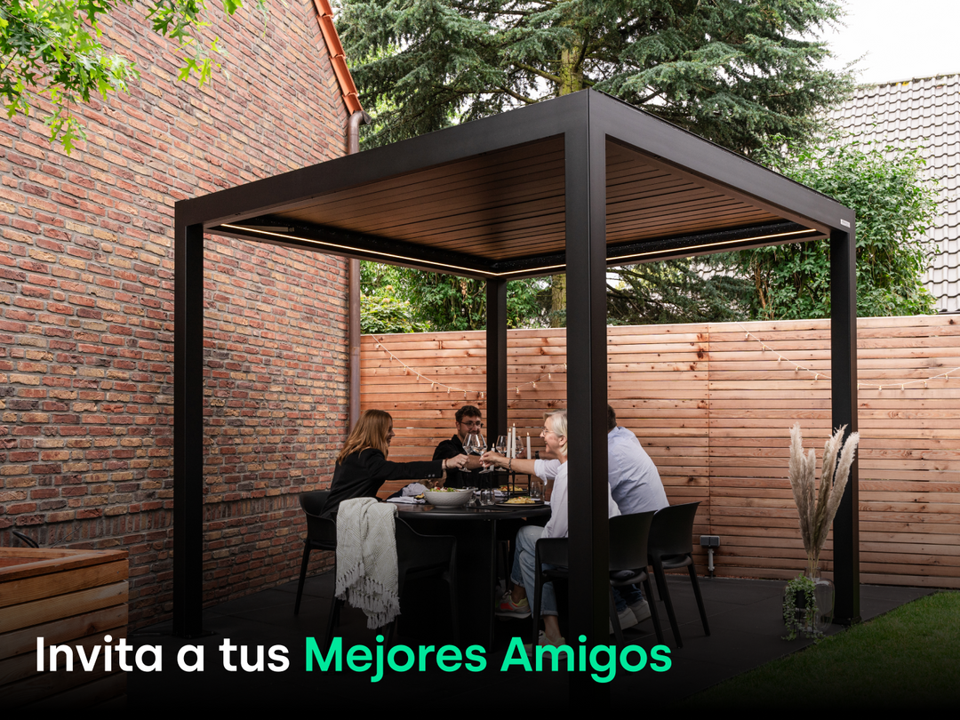 pergola-bioclimatica-pergolux-auto-soportante-sundream-s2-gris-antracita-3x3-ambientada