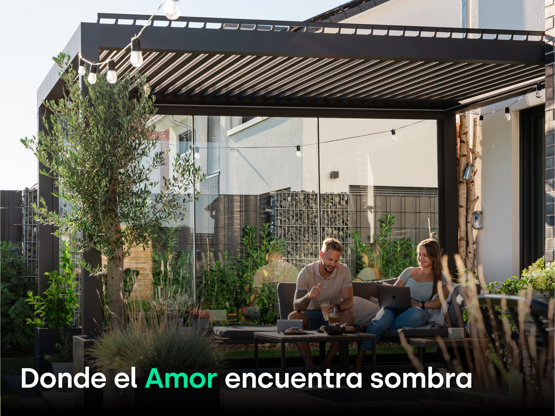 pergola-bioclimatica-pergolux-auto-soportante-sundream-s2-gris-antracita-ambientada