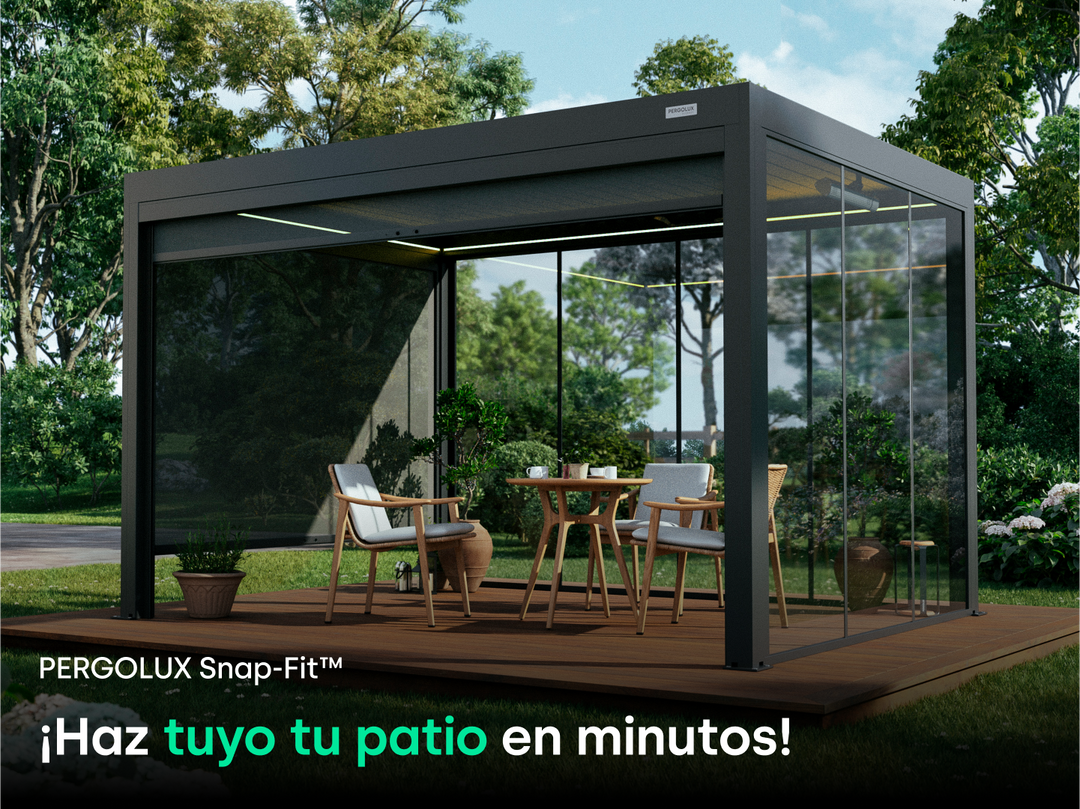 pergola-bioclimatica-pergolux-auto-soportante-sundream-s2-gris-antracita-accesorios