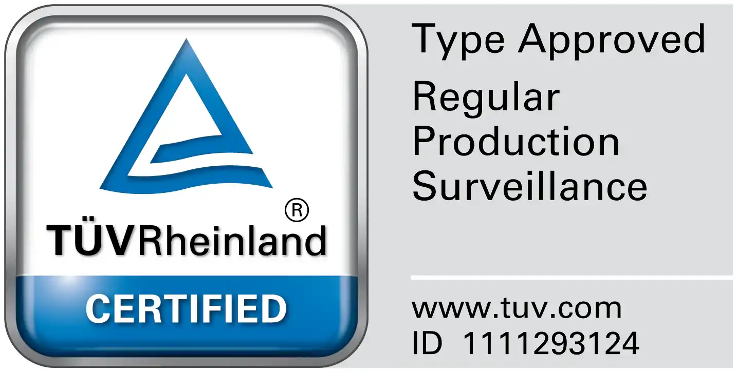 Logo de certificación de TÜV Rheinland ID 1111293124